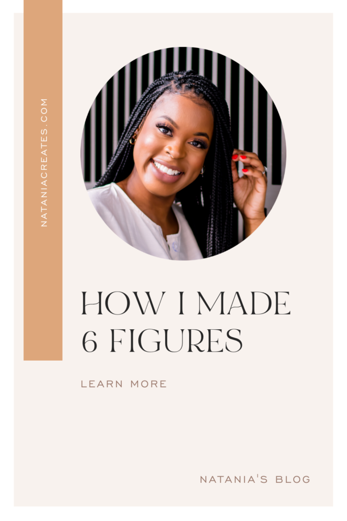 Natania Creates blog post how I made 6 figures